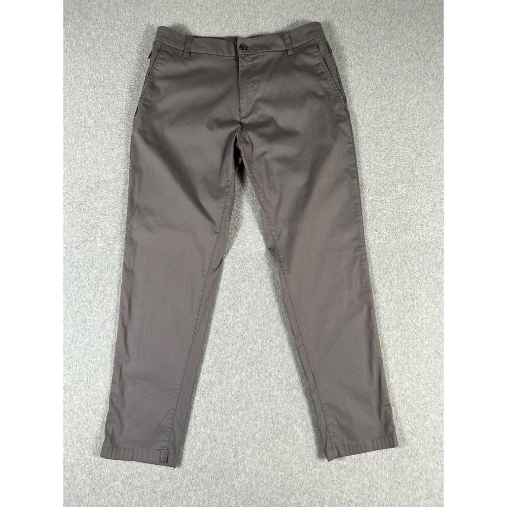 Birddogs Mens 32x30 Gray Performance Chino Pants Cotton Nylon Stretch Slim Fit
